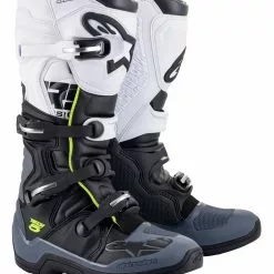 Dirt Bike Boots Alpinestars Tech 5 Boots -Throtlynx Sales Store alpinestars boot tech bk gy wt black red 1
