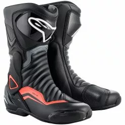 Track & Race Boots Alpinestars SMX 6 V2 Boots -Throtlynx Sales Store alpinestars smx6v2 boots black grey fluo red