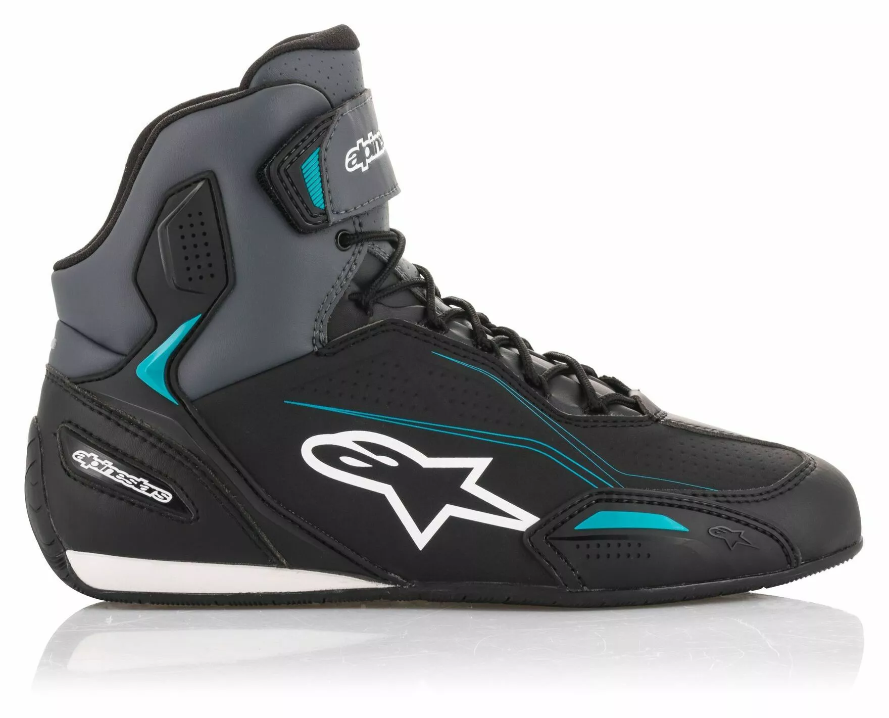 Women Who Ride Alpinestars Stella Faster 3 Shoes Black/Grey/Ocean / 10 [Demo - Good] - Image 2