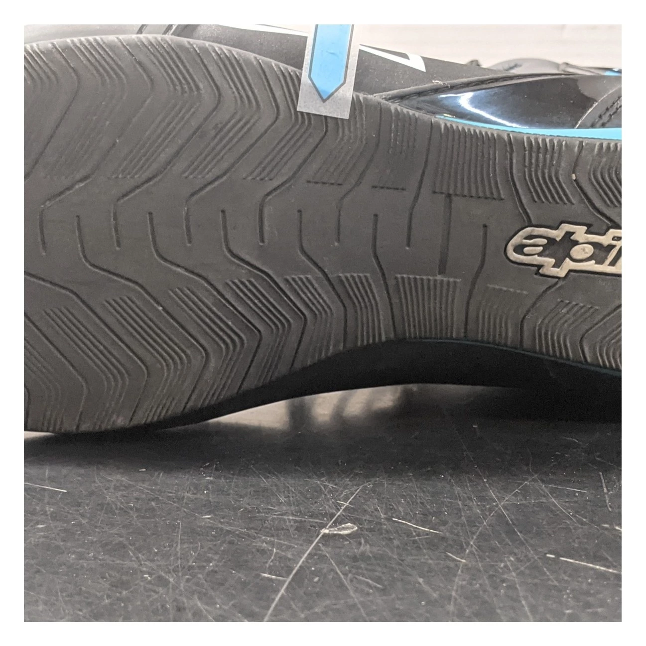 Women Who Ride Alpinestars Stella Faster 3 Shoes Black/Grey/Ocean / 10 [Demo - Good] - Image 8