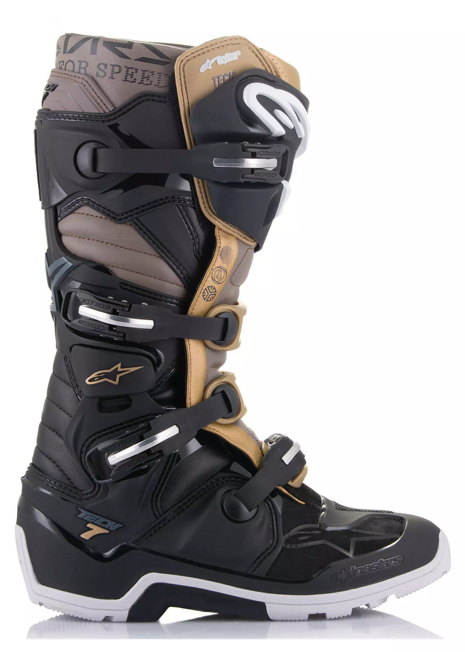 Dirt Bike Boots Alpinestars Tech 7 Enduro Drystar Boots Black/Grey/Gold / 12 [Open Box] - Image 2