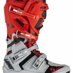Dirt Bike Boots Leatt Moto 5.5 FlexLock Enduro Boots -Throtlynx Sales Store leatt moto55 flexlock enduro boots red grey 1