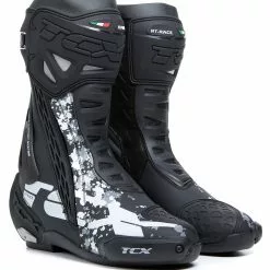 TCX Boots Track & Race Boots TCX RT-Race Pro Boots -Throtlynx Sales Store tcxrt race boots black white grey