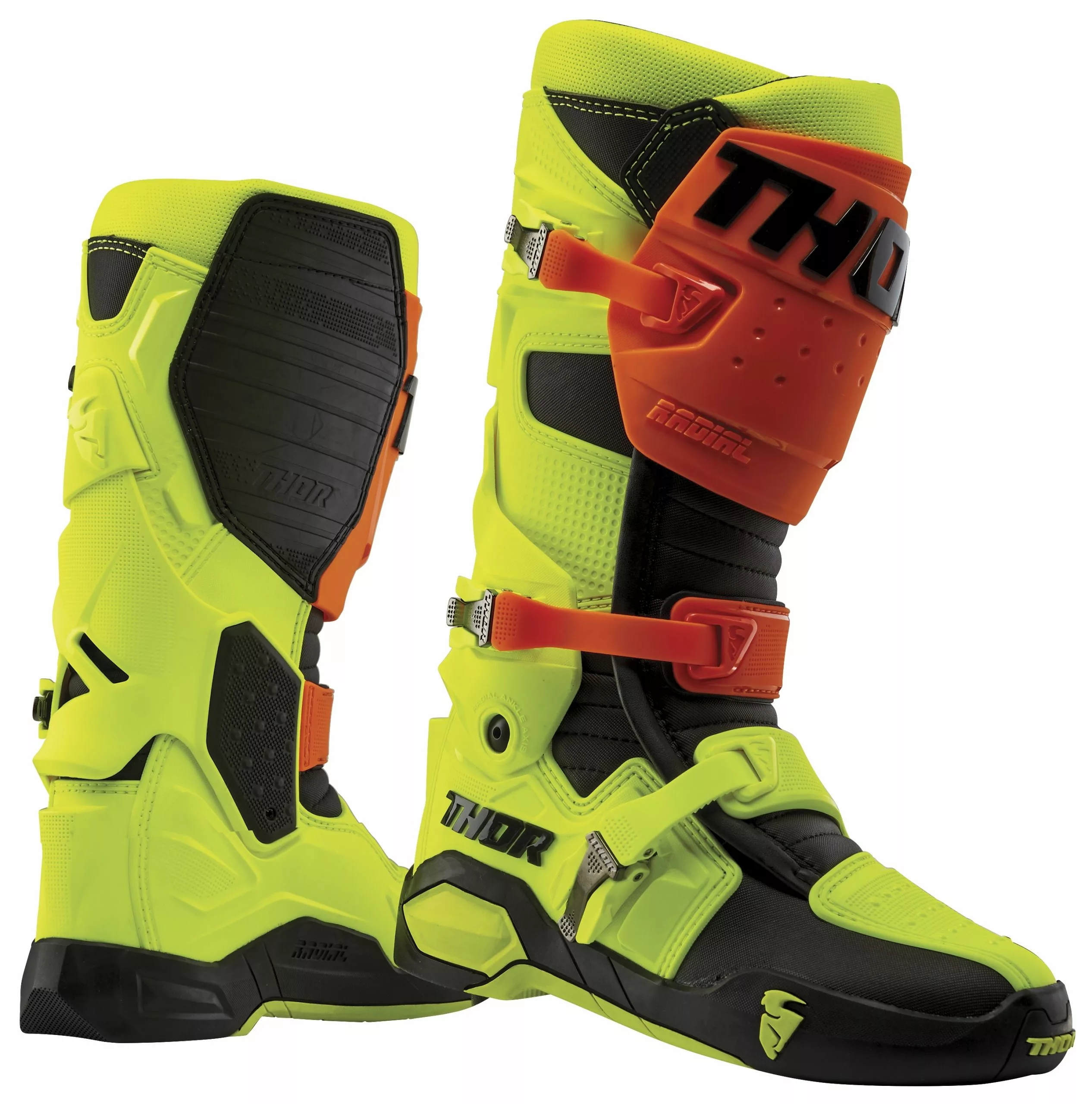 Dirt Bike Boots Thor Radial MX Boots Flo Orange/Flo Yellow / 10 [Open Box]